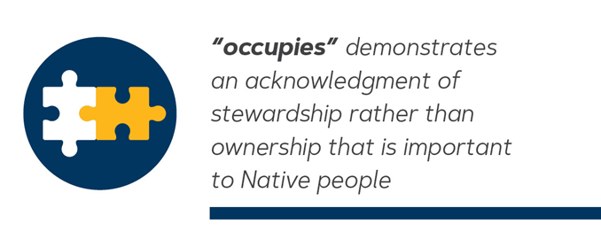 “占領”展示了對土著人民重要的管理而不是所有權。